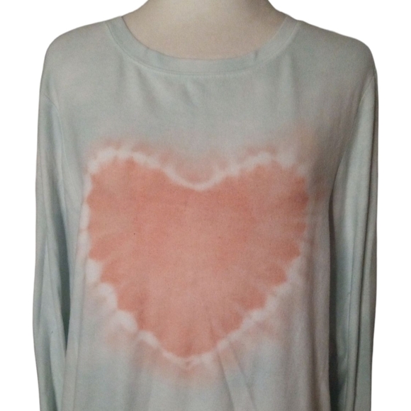Nordstrom Wild Fox Heartfelt Tye Dye Relaxed Fit Crew Neck Sweater Size Medium - Picture 4 of 9